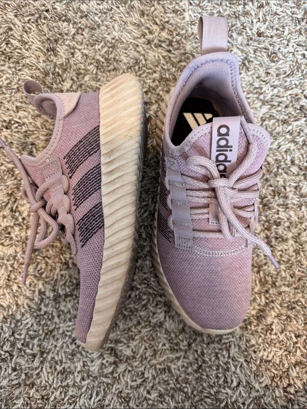 adidas Dusty Rose Knit Athletic Sneakers